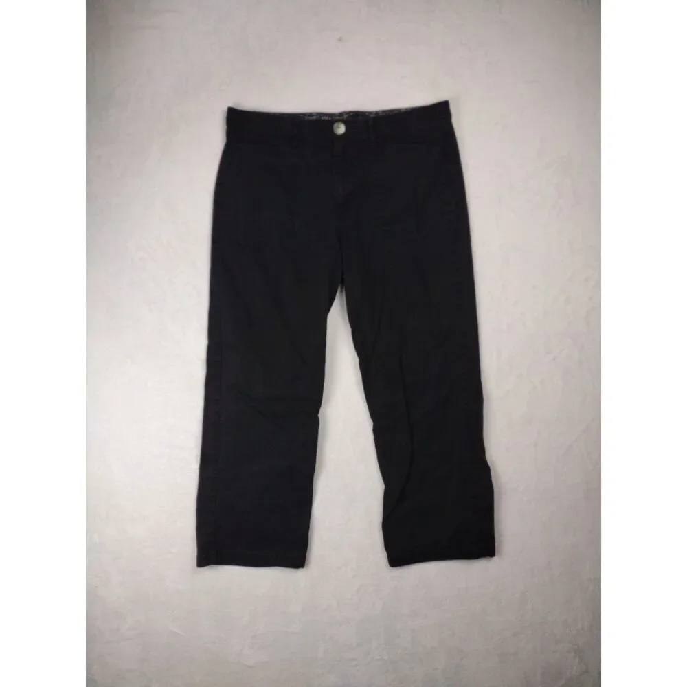 Gloria Vanderbilt Amanda Tapered Pants Black Mid Rise Size 14‎ Stretch Cotton